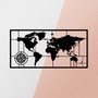Wallity World Map Metal Decor 7